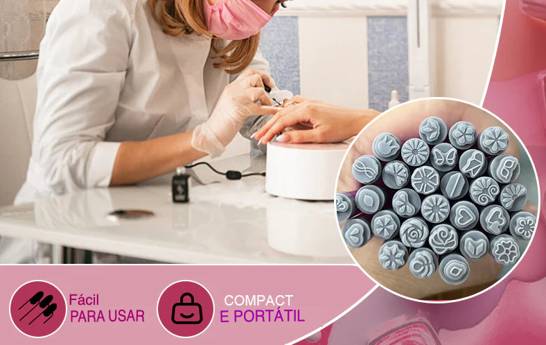 Caneta para carimbo de nail art (Embalagem de 10 unidades)