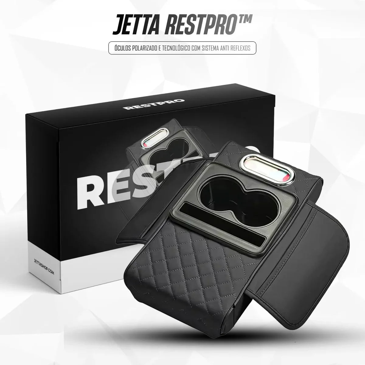 Jetta RestPro™ - Apoio de Braço Em Couro Automotivo com Design Multiuso [PROMOÇÃO DE LANÇAMENTO]